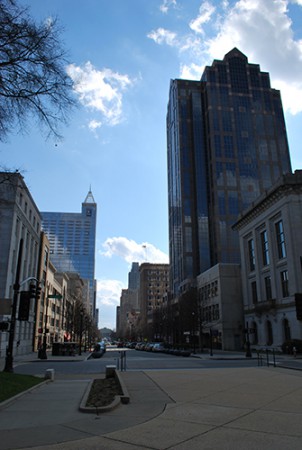 Ulica v Raleigh s najvyššími budovami