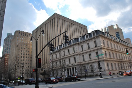 Pohľad na budovy v centre Raleigh